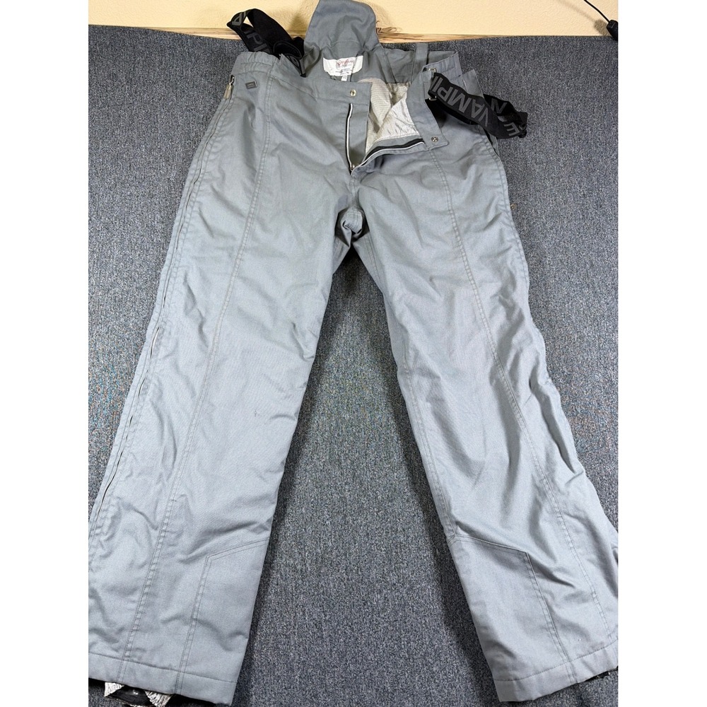 Vampire 1950 Mens Gray Ski Pants Made in Italy Suspenders Side Zip Size 52 IT